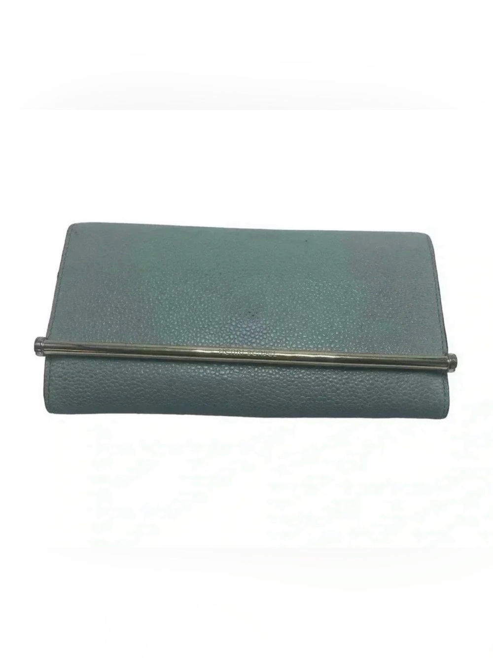 Henri Bendel pebbled leather wallet gold accent bendelgirl